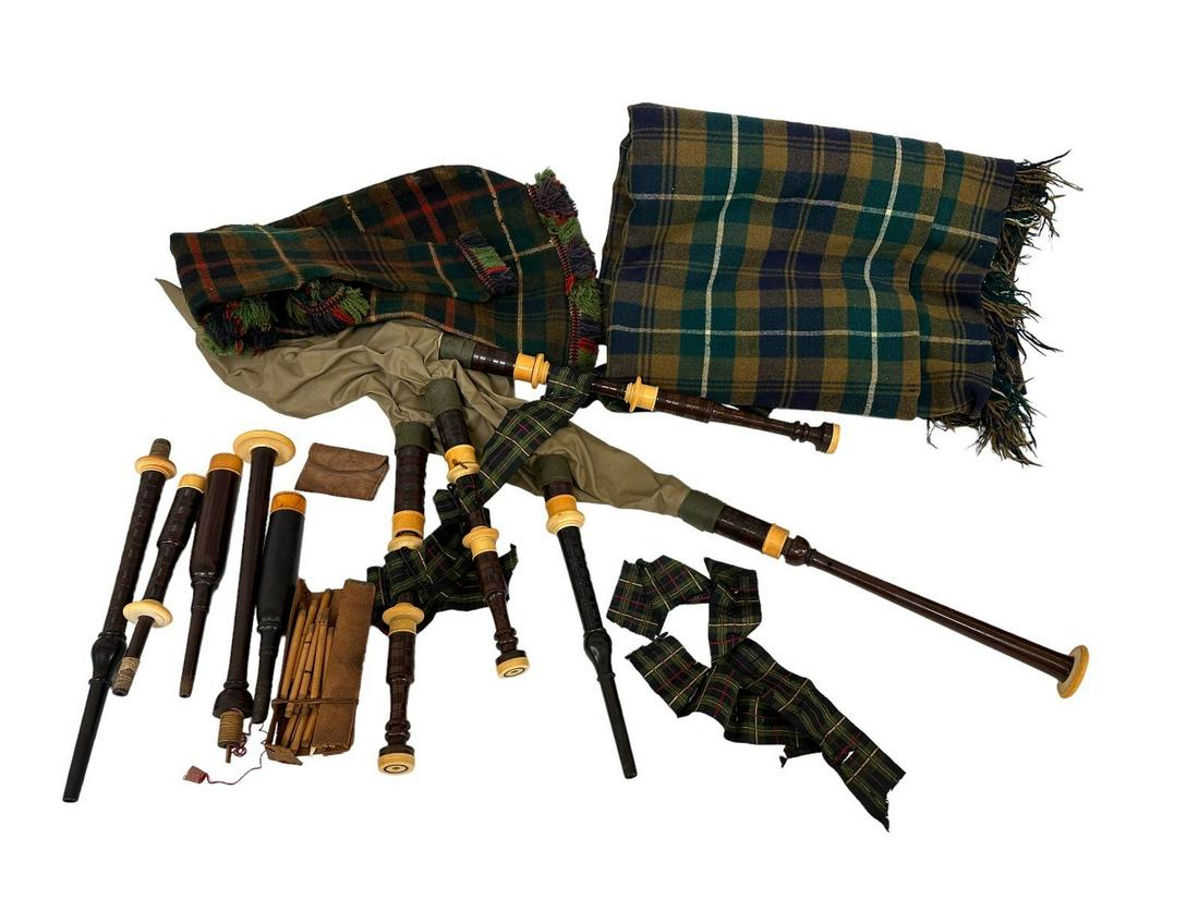 Set of Vintage Scottish Bagpipes and Accessories (1 of 8)