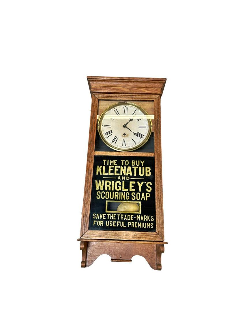 Time To Buy Kleenatub and Wrigley's Scouring Soap Advertising Clock (1 of 4)