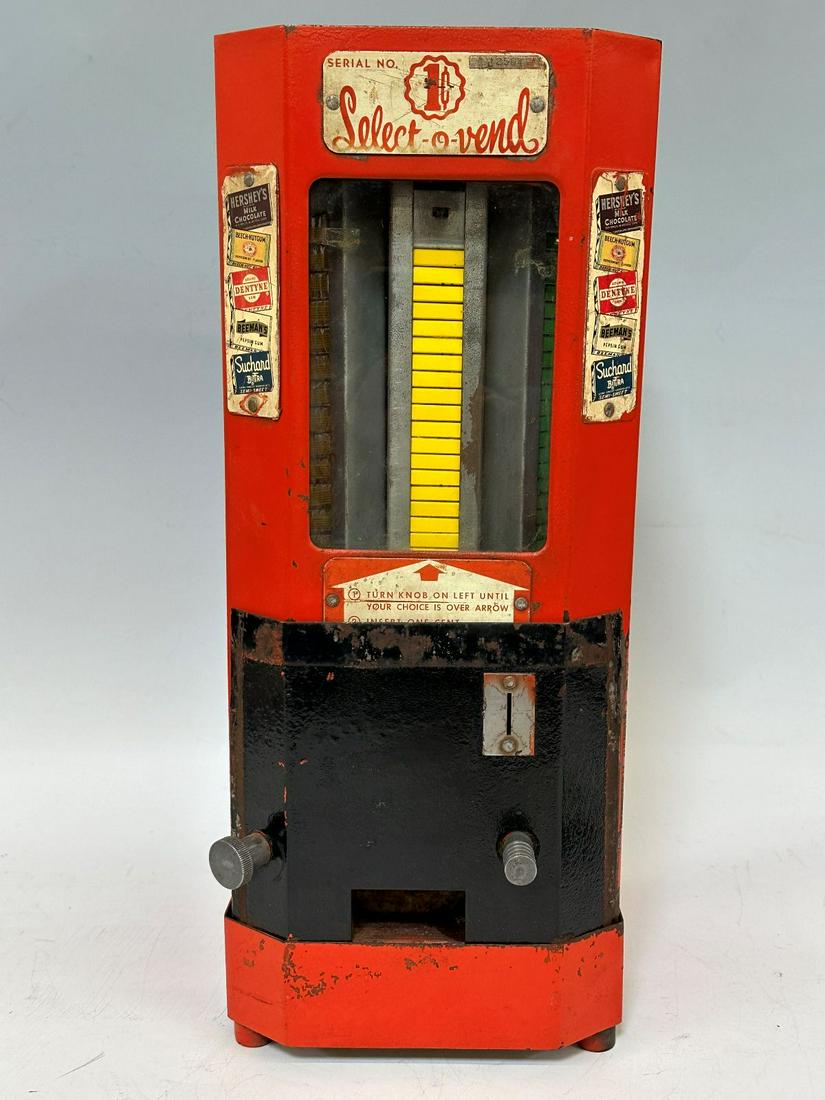 Select-O-Vend Tab Gum Vender Coin Operated Machine (1 of 11)
