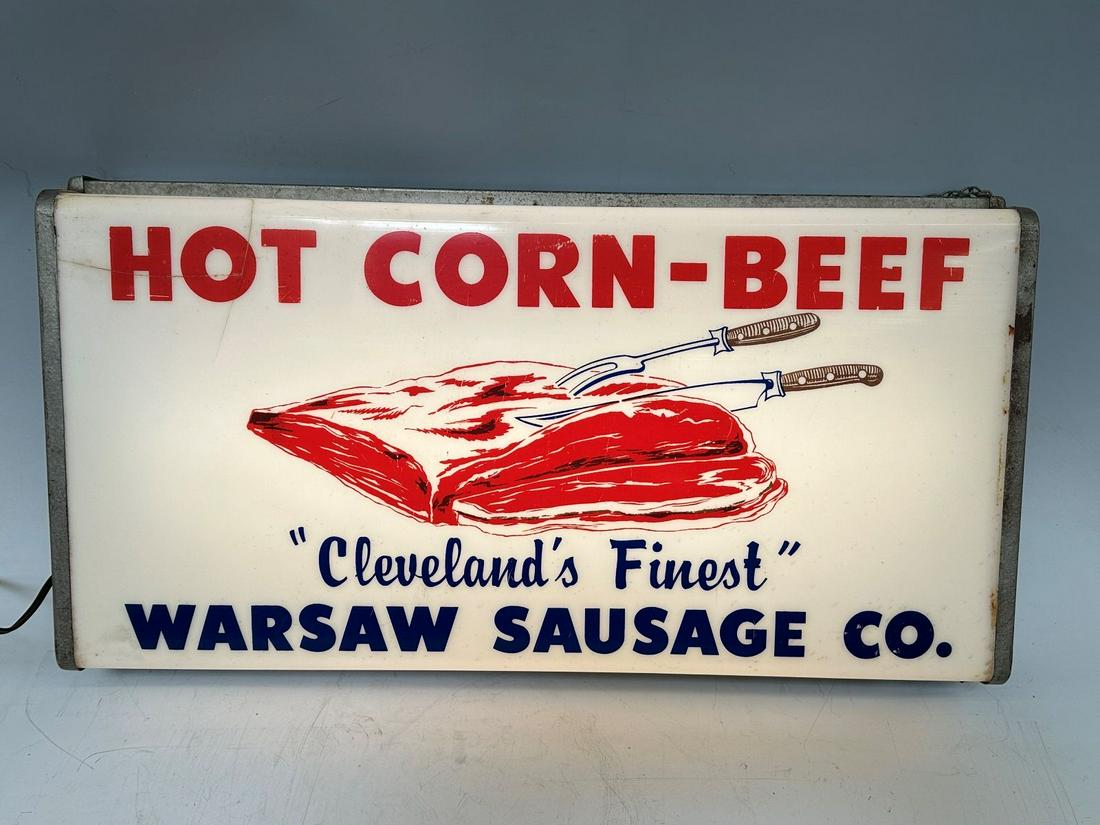 Warsaw Sausage Co. Electric Advertising Light Up Sign (1 of 8)