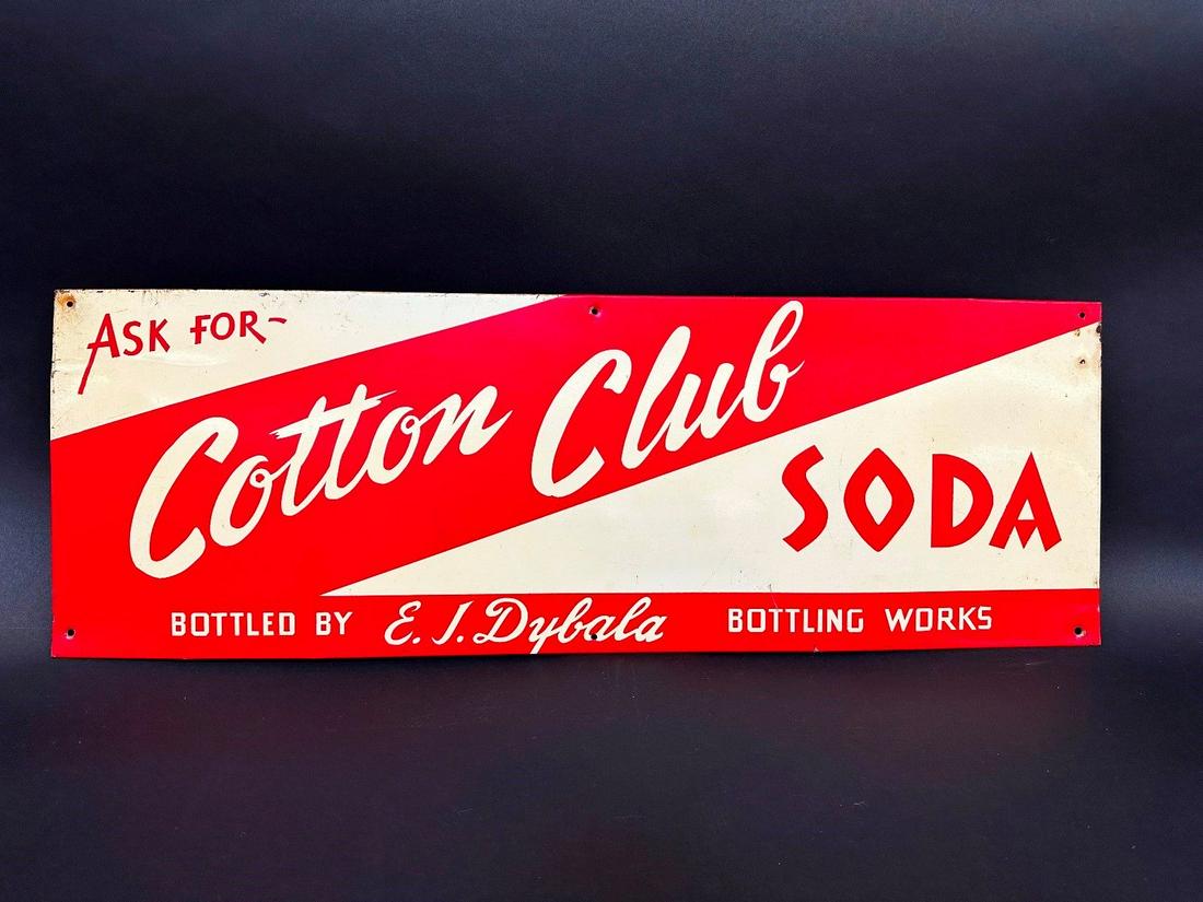 Cotton Club Soda Single Sided Metal Advertising Sign (1 of 6)