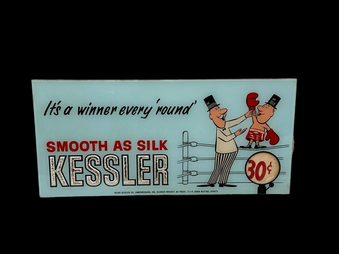Kessler Whiskey Advertising Sign Rotating Price Wheel (1 of 2)