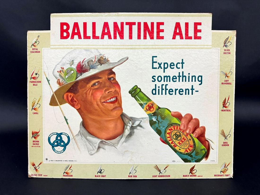 Ballantine Ale Cardboard Stand Up Advertising Sign Fisherman (1 of 8)