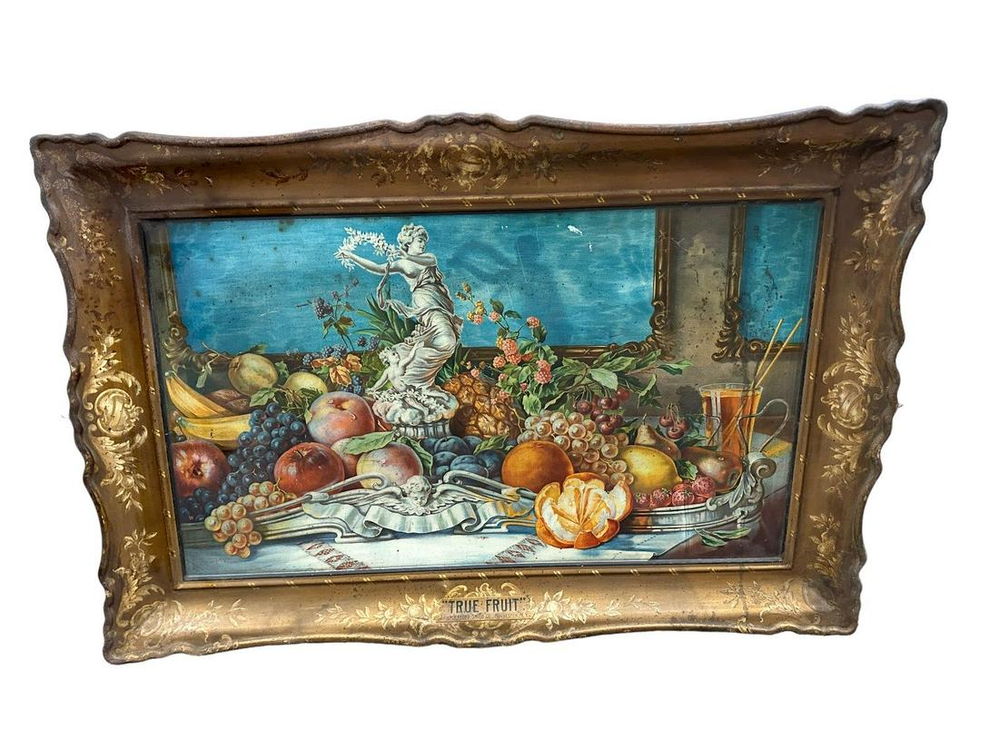 J. Hungerford Smith Co. Lithograph Tin Tray, "True Fruit" Advertising (1 of 6)