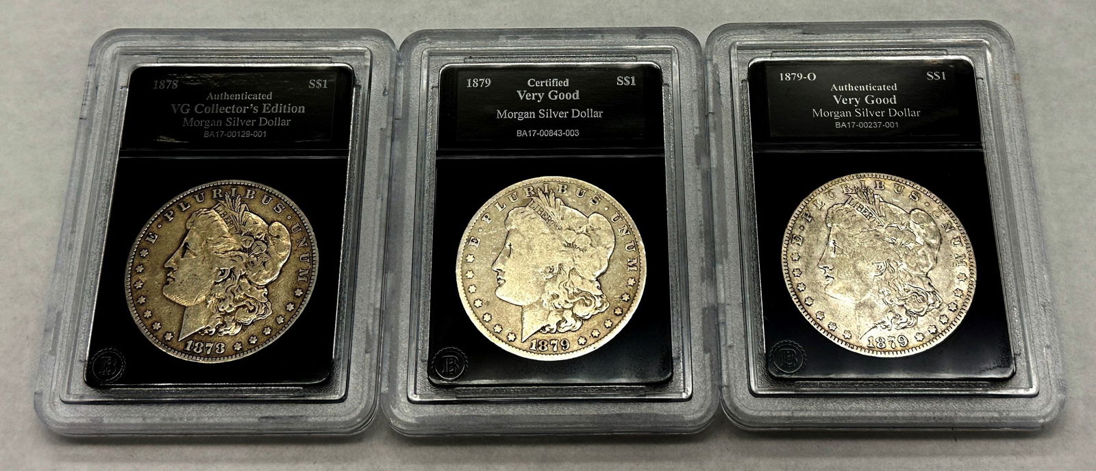 (3) Morgan Silver Dollars Bradford Exchange (1 of 2)