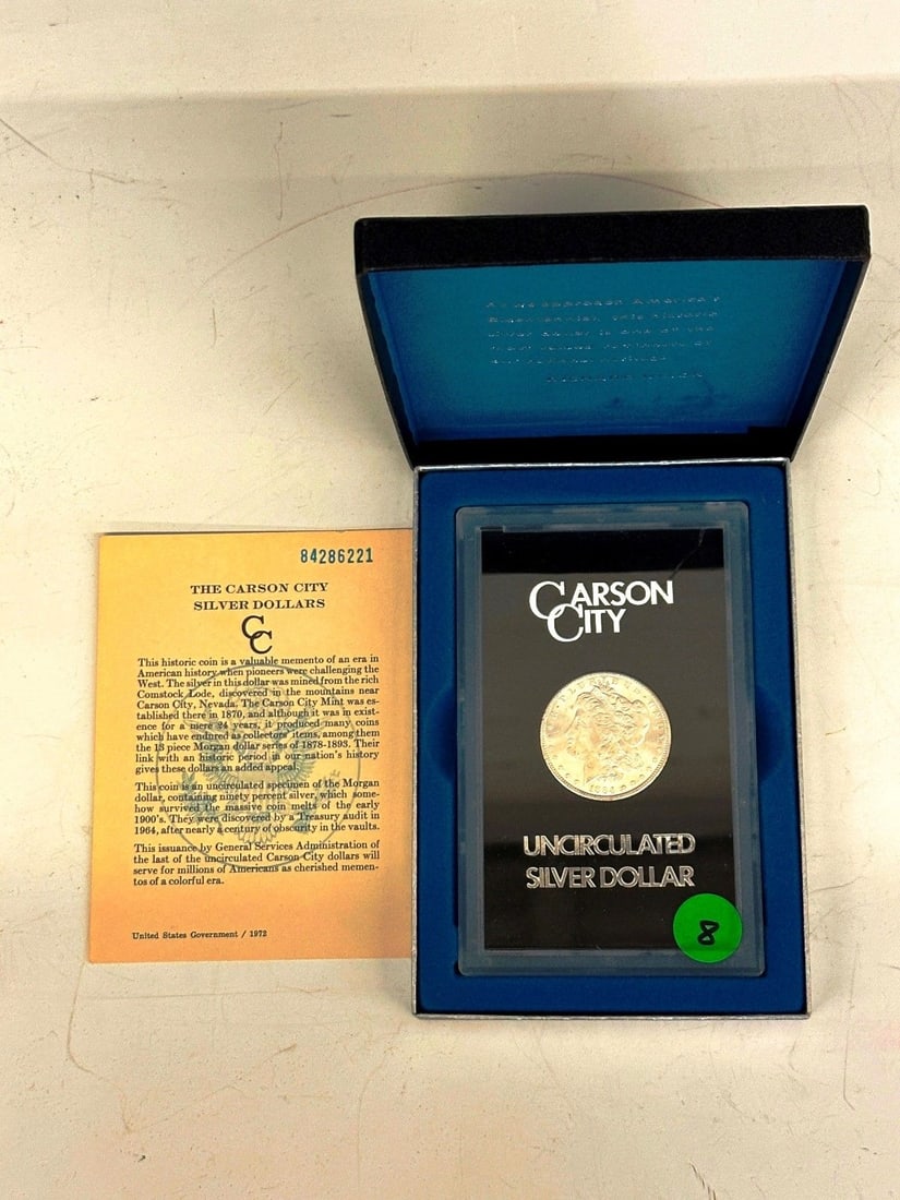 1884-CC Carson City Uncirculated Morgan Silver Dollar GSA (1 of 3)