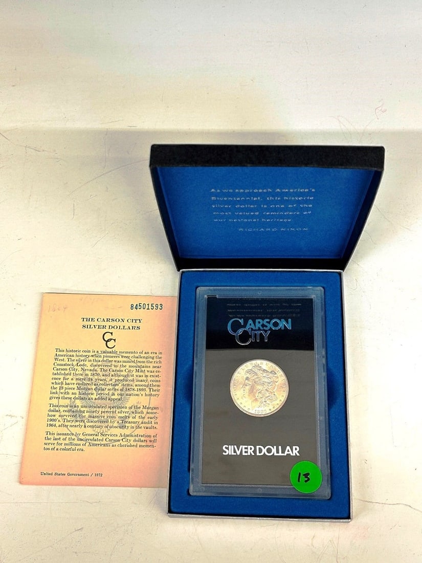 1883-CC Carson City Uncirculated Morgan Silver Dollar GSA (1 of 3)