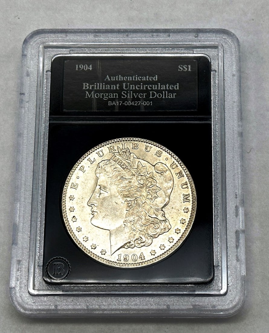 1904-O Morgan Silver Dollar BU Bradford Exchange (1 of 2)