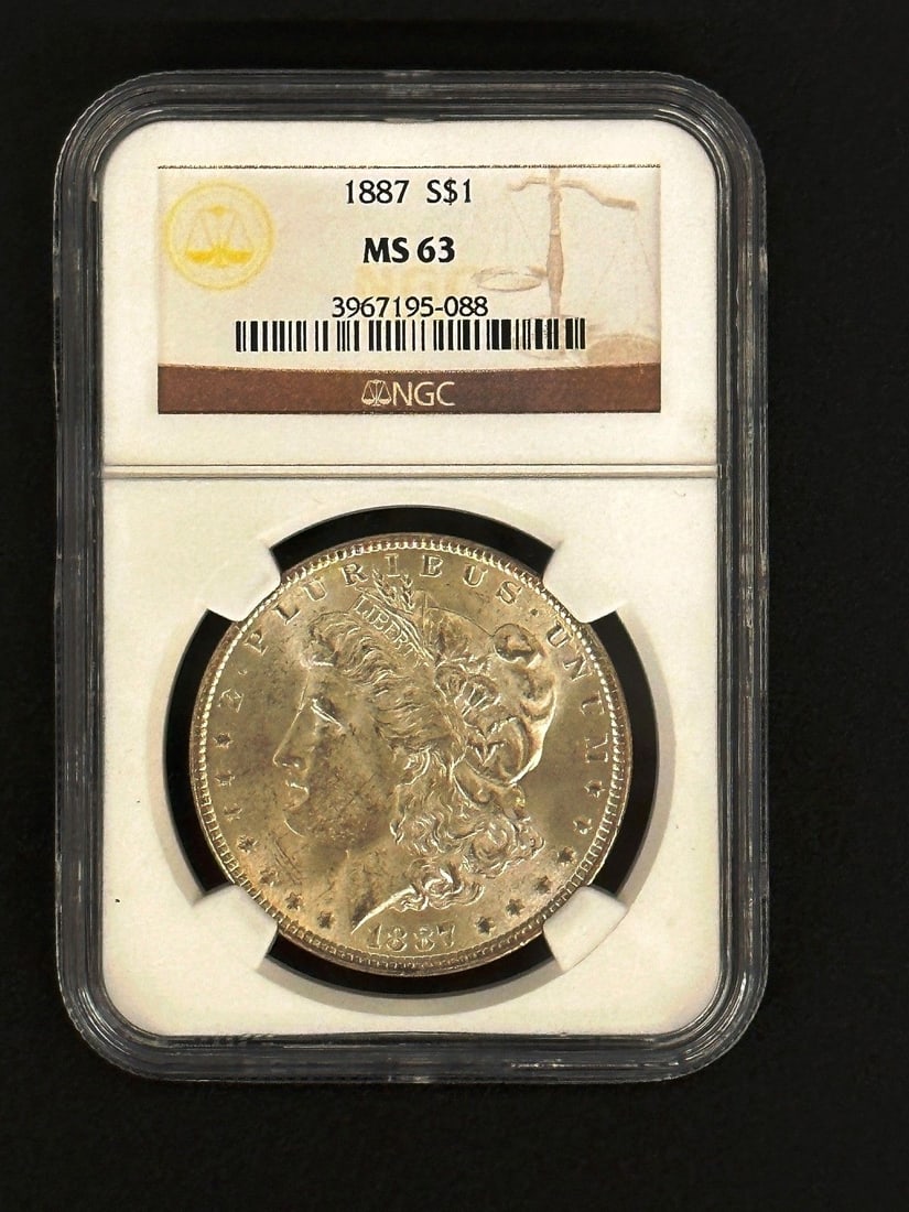 1887-P Morgan Silver Dollar NGC MS 63 (1 of 2)