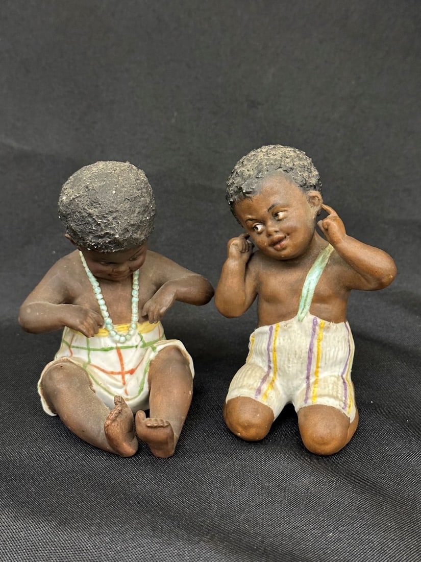 Gebruder Heubach Germany Matching Black Piano Babies Figurines (1 of 6)