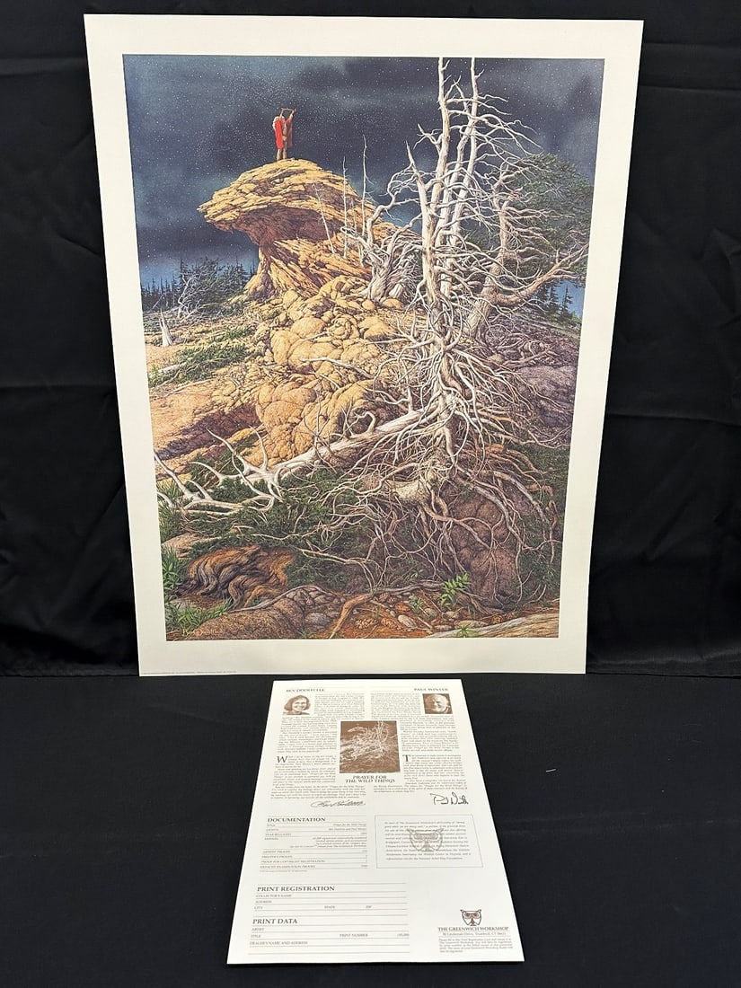 Bev Doolittle & Paul Winter S/N Lithograph "Prayer For the Wild Things" 1993 (1 of 2)