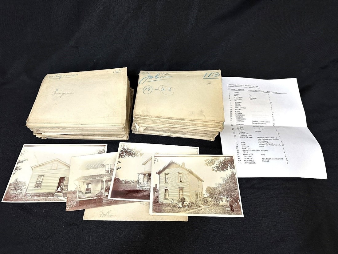 Large Group of 1904 Ashtabula County, Ohio Resident Photographs and Envelopes (1 of 6)