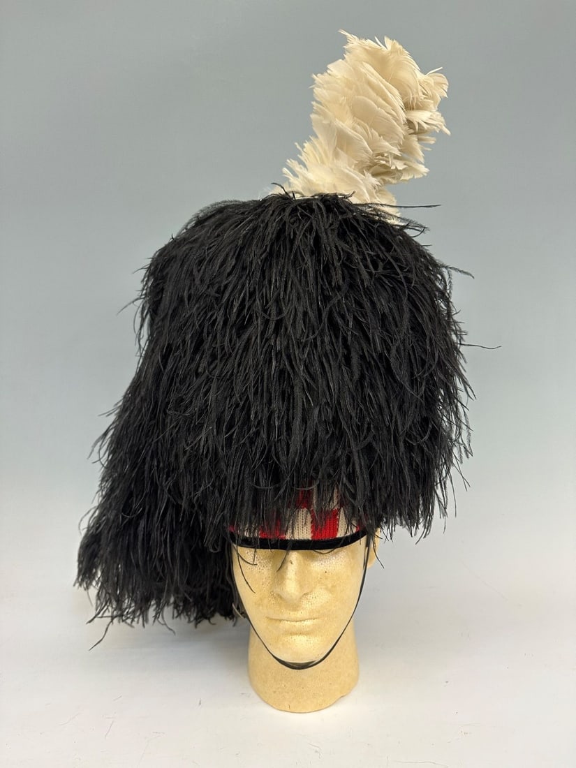 Early 20th Century Scottish Bagpipes Bonnet With Ostrich Feathers (1 of 4)
