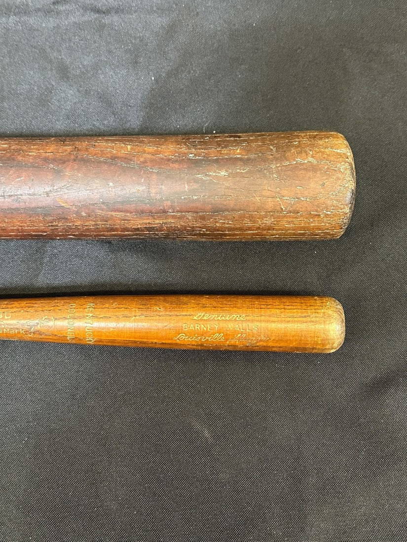 (2) Vintage Baseball Bats 1920's Full Size, Barney Walls Louisville ...