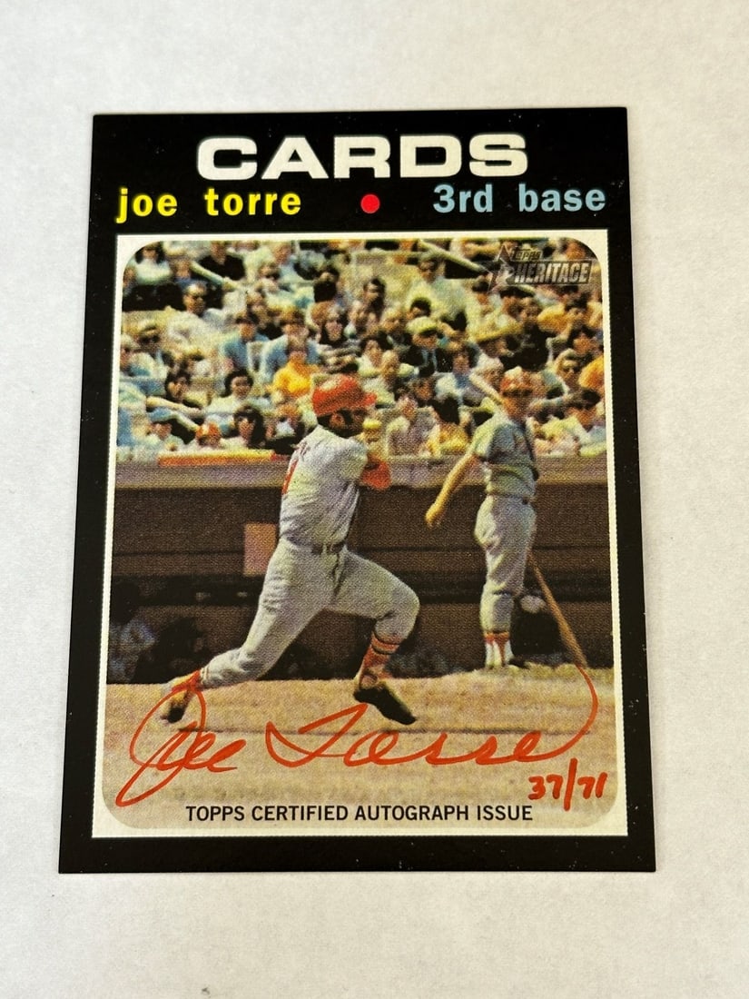 2020 Topps Heritage Certified Autograph Joe Torre 37/71 (1 of 2)
