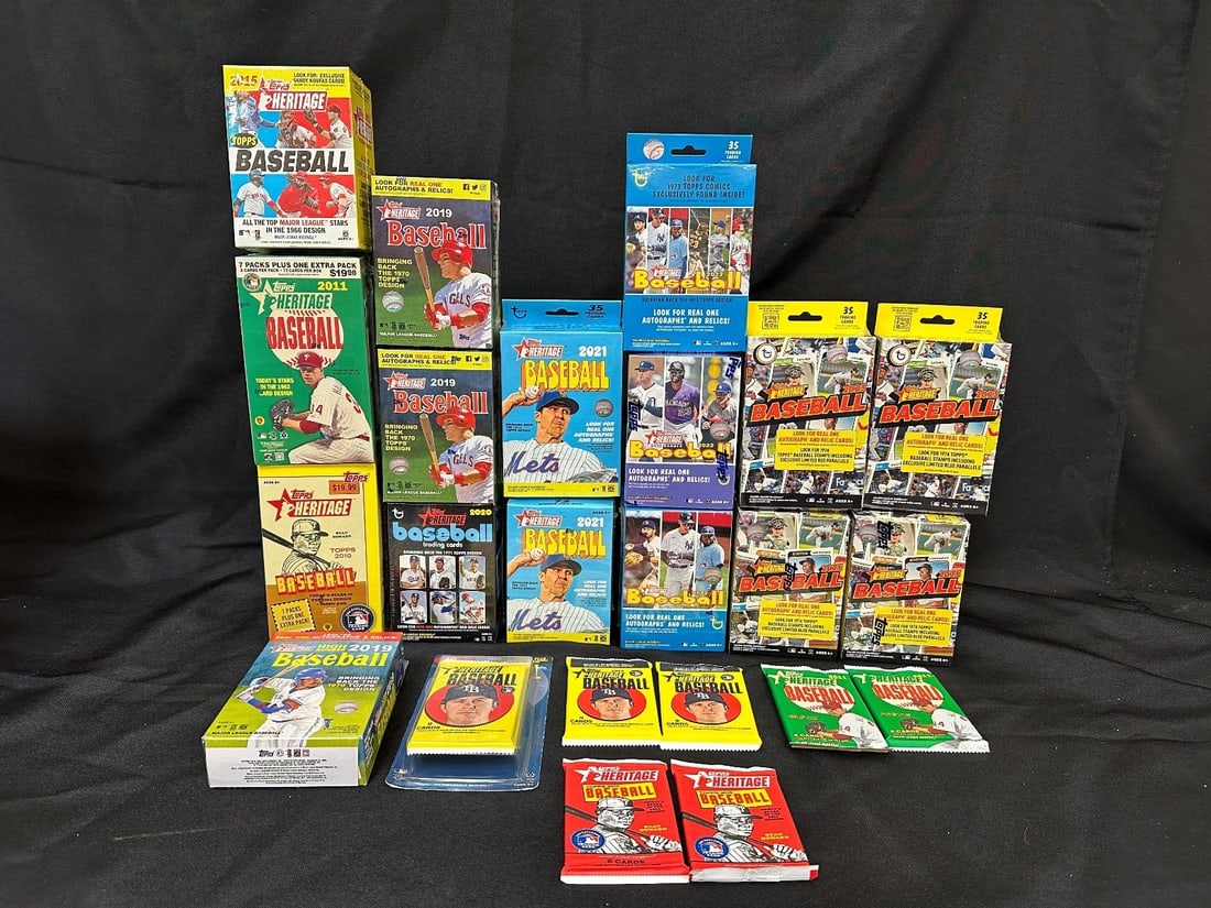 (23) MLB Topps Heritage Blaster Boxes, Packs, Including 2011 Packs and Boxes (1 of 7)
