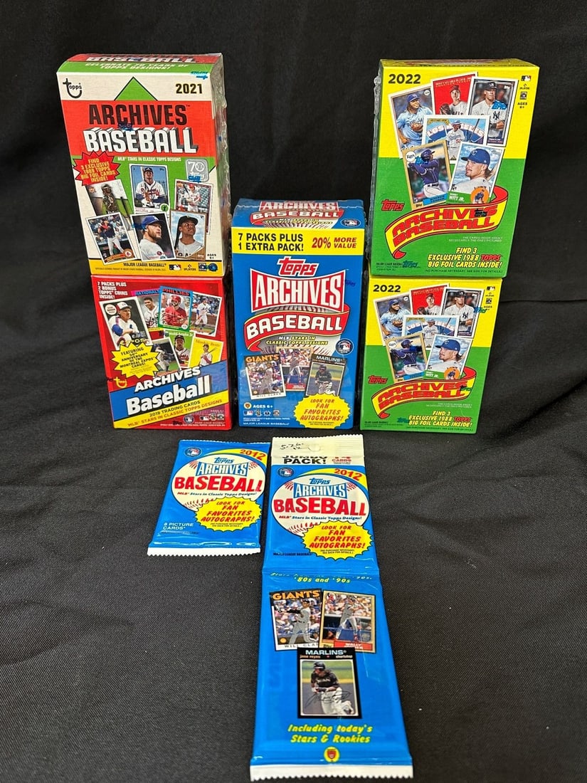 Topps Archive Baseball (5) Blaster Boxes, (3) Packs (1 of 5)