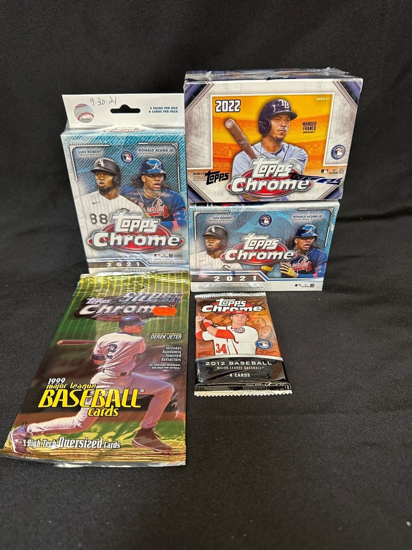 Group Topps Chrome Baseball Sealed Hanger And Blaster Boxes Auction