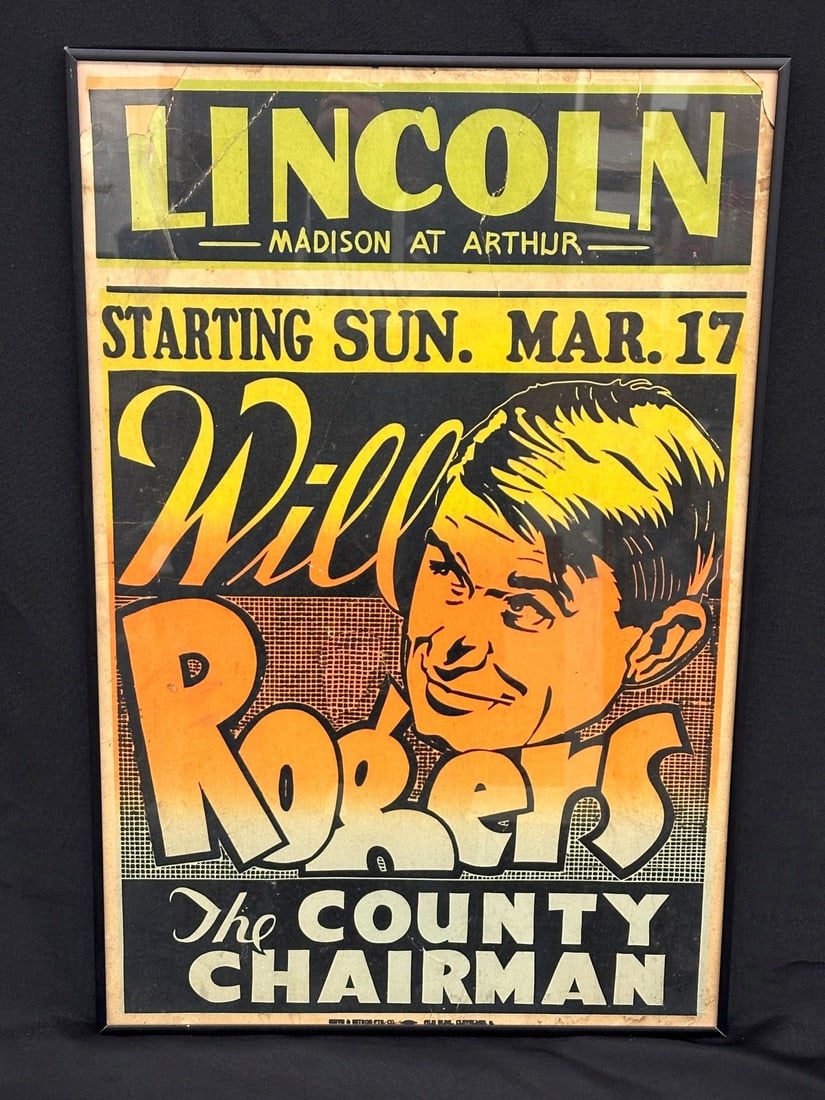 Will Rogers The County Chairman Concert Promotional Poster (1 of 7)