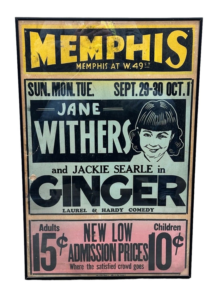 Ginger at Memphis Theater W. 49th Jane Withers and Jackie Searle Poster (1 of 6)