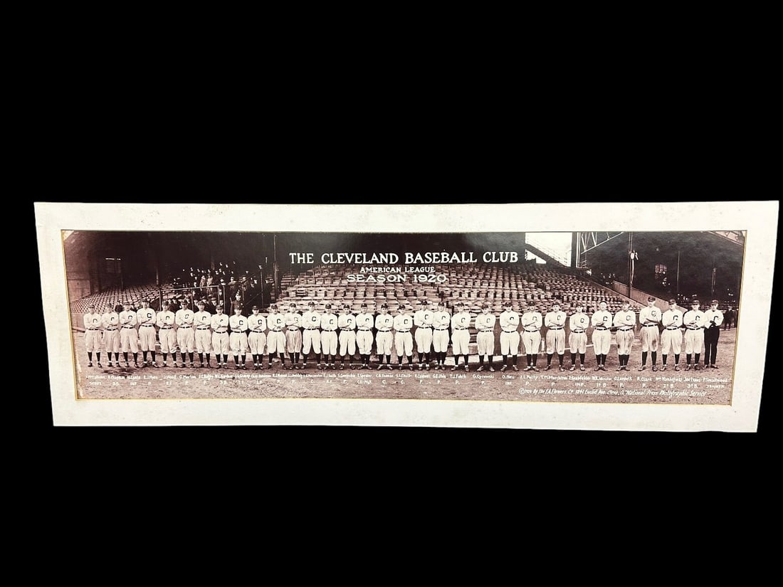 1920 Cleveland Indians Baseball Club Panoramic Photograph (1 of 10)