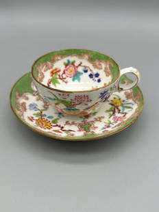 19th Century Minton and Hollins Cup and Saucer: 19th Century Minton and Hollins Cup and Saucer: No. 3969. No chips, cracks, or repairs