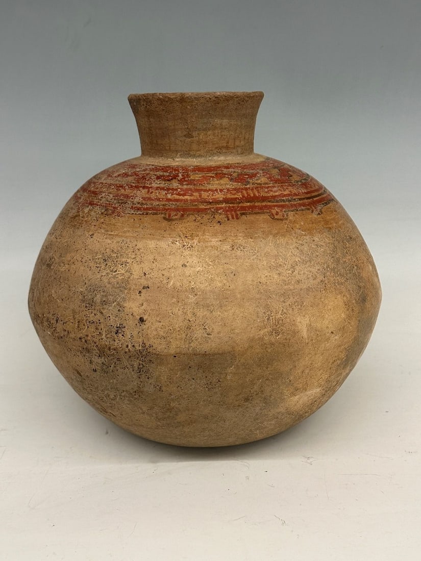 Large Earthenware Pottery Painted Jar Possibly Mexican Olmec (1 of 8)