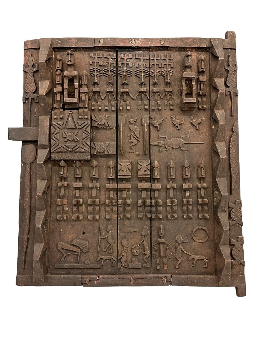 Dogon Granary Door With Carved Ancestral Figures Mali Africa (1 of 7)