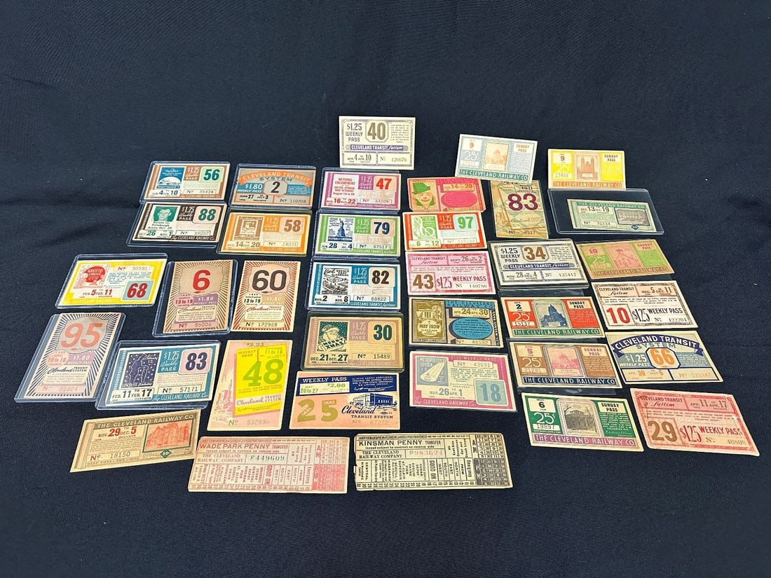 (34) Cleveland Transit System Ticket Passes (1 of 9)