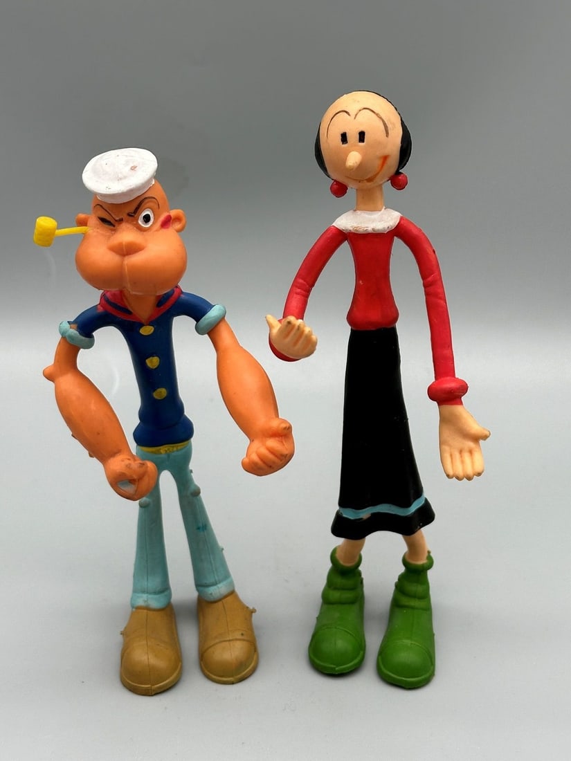 1978 Olive Oyl and Popeye Flex Figures (1 of 2)