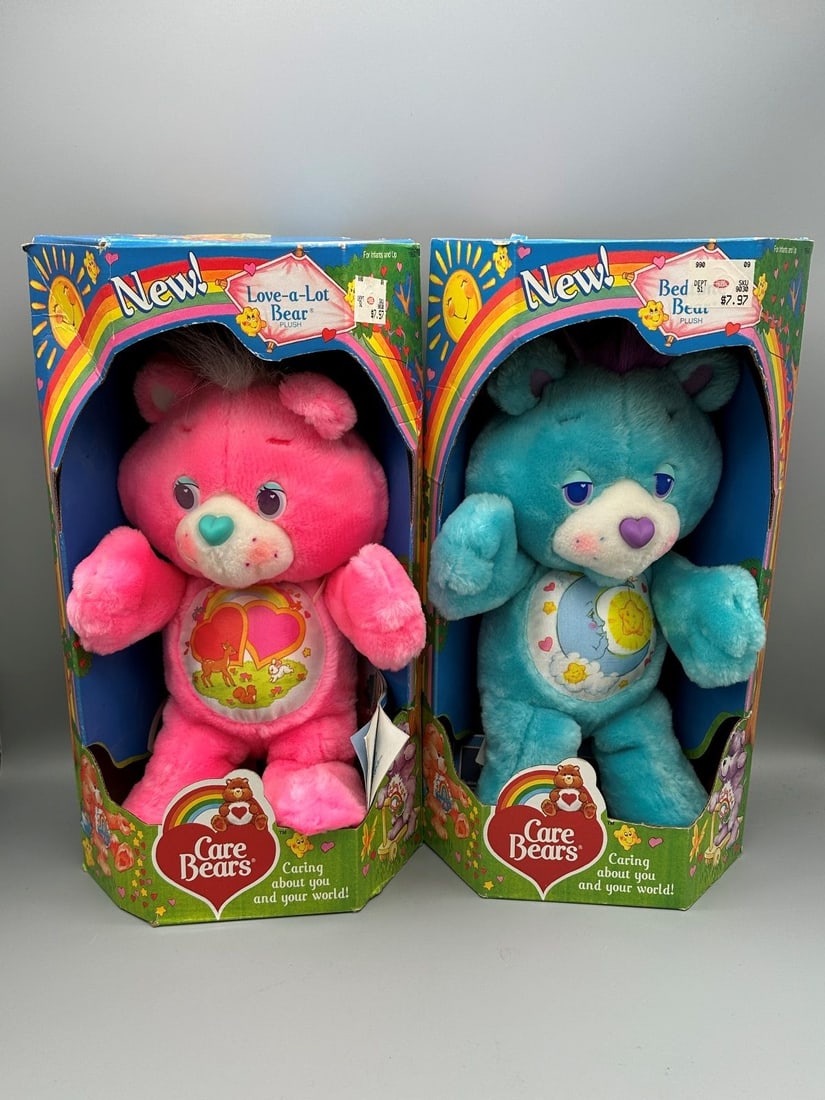 (2) 1991 Kenner Care Bears OB Bedtime, Love-A-Lot (1 of 4)