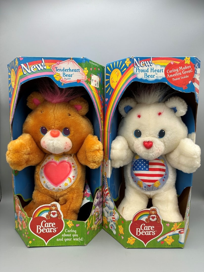 (2) 1991 Kenner Care Bears OB Tenderheart, Proud Heart (1 of 5)