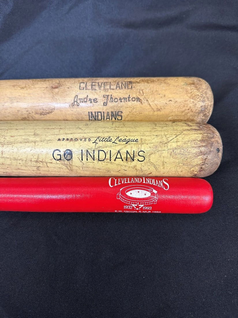 (3) Cleveland Indians Baseball Bats (1 of 3)