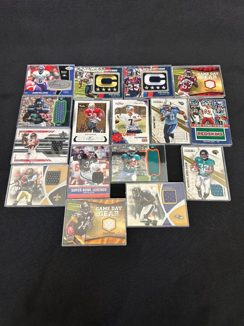 Group of NFL Football Jersey/Patch/Auto Cards (1 of 7)