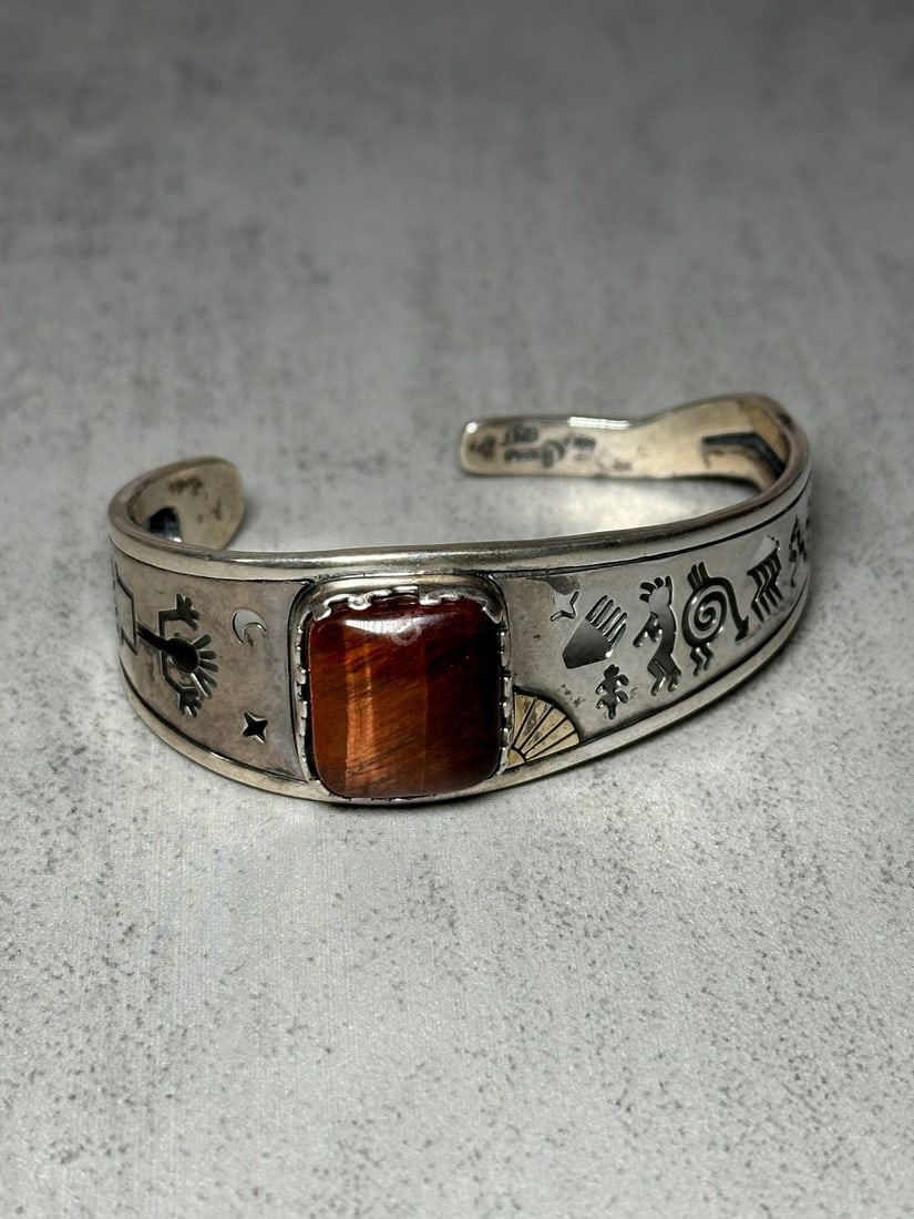 Carolyn Pollack Roderick Tenorio Relios Sterling and 14k Gold Cuff Bracelet (1 of 3)