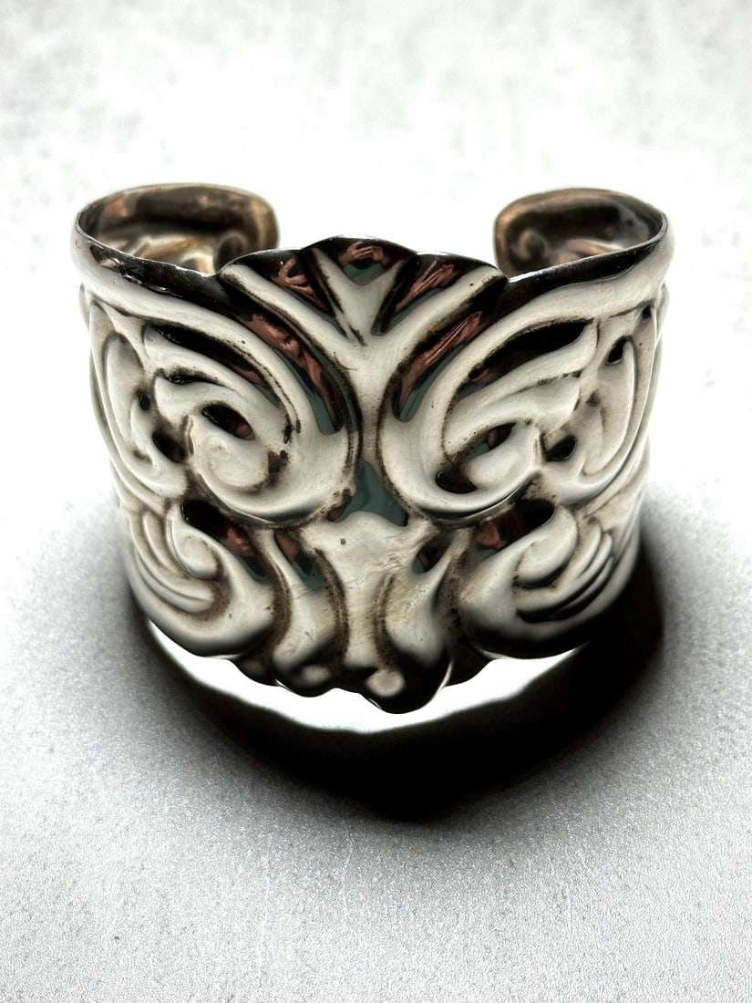 Taxco Mexico Sterling Silver Chunky Cuff Bracelet (1 of 3)