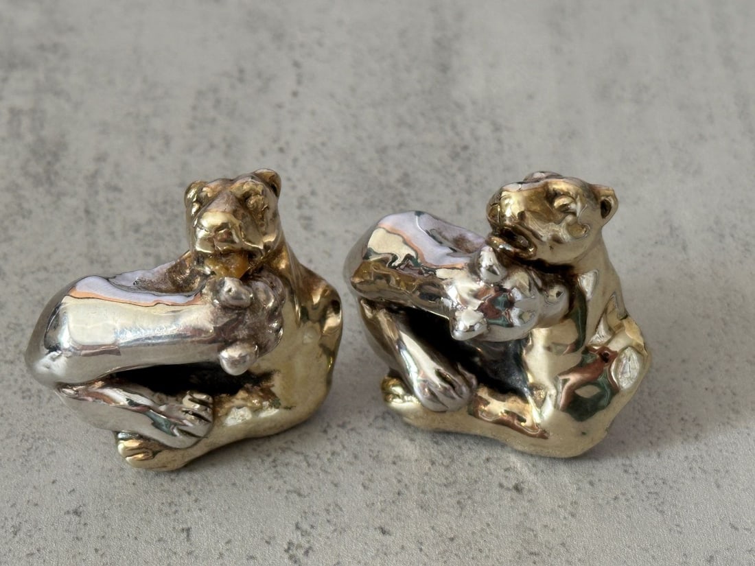 Yaacov Heller Sterling Silver Figural Lion Earrings (1 of 3)