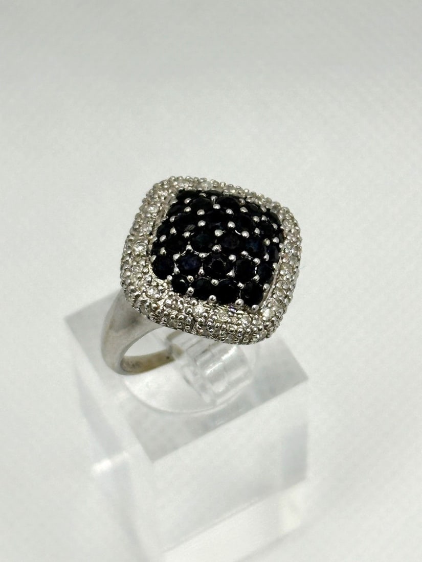 14k White Gold Pave Spinel and Diamond Ring (1 of 4)