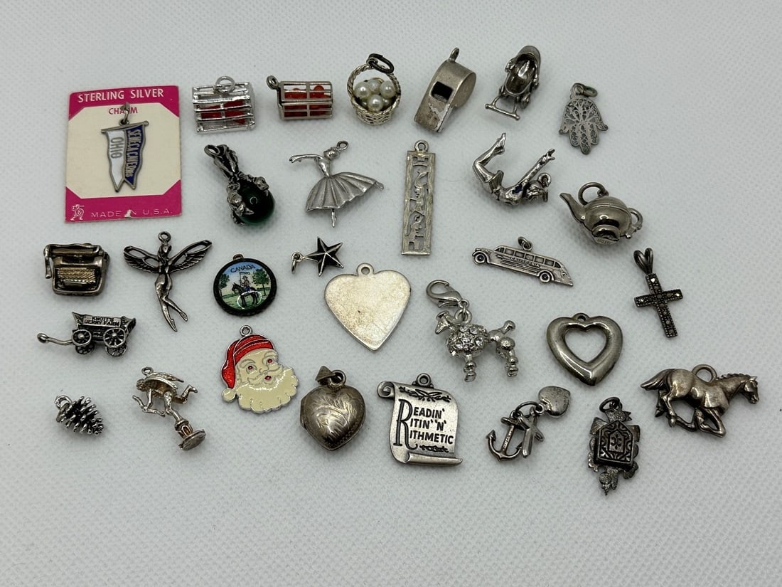 (30) Sterling Silver Single Charms (1 of 5)