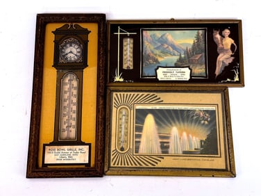 (3) Vintage Advertising Thermometers