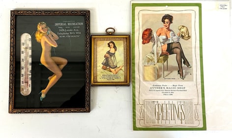 Artist Signed Pin-Up Advertising Lot