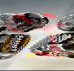 (2) Coors Light Beer Metal Racing Signs David Stremme & Sterling Marlin