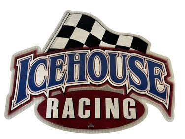 2000 Icehouse Racing Checkered Flag Metal Racing Sign