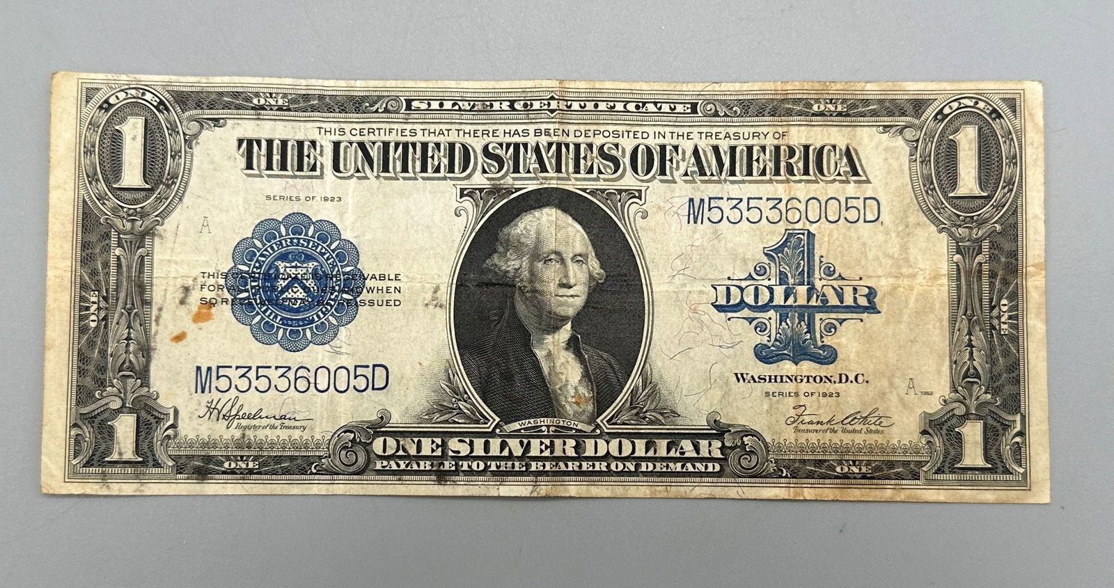 1923 Series $1 Silver Certificate Speelman White (1 of 5)