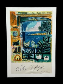 After Pablo Picasso "Cote d'Azur" Lithograph in Colors