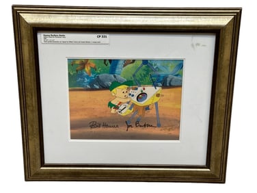 Hanna-Barbera Original Signed Production Cel Jetson's Meet the Flintstones: Elroy" Signed by Both