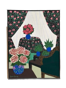 Renee Demsey Oil on Canvas "Interior of Roses"