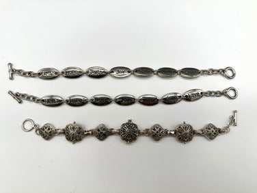 (3) Sterling Silver Bracelets