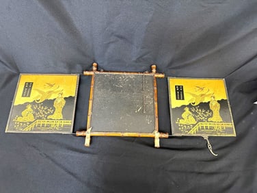 19th Century Japonisme Hanging Triptyque Mirror
