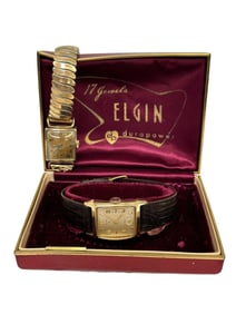 (2) Men's Gold Filled Dress Watches; Elgin with Box, Lord Elgin